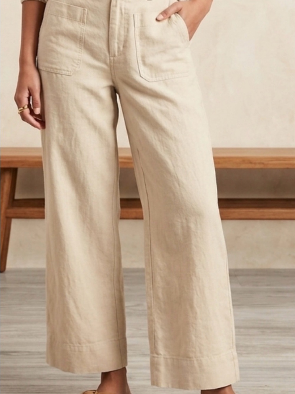 bagatelle Wide-Leg High-Rise -Tan Pants